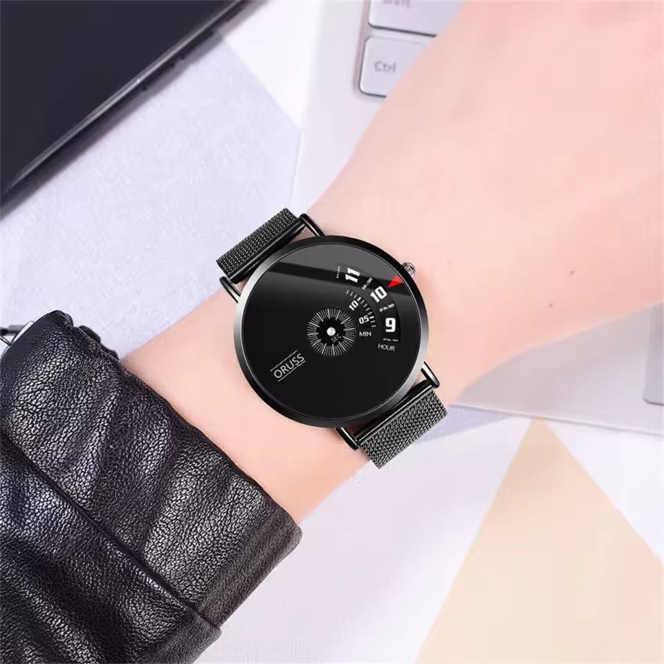 New black technology men's student watch high-grade handsome trend all fashion durable casual gentleman personality men's watch
