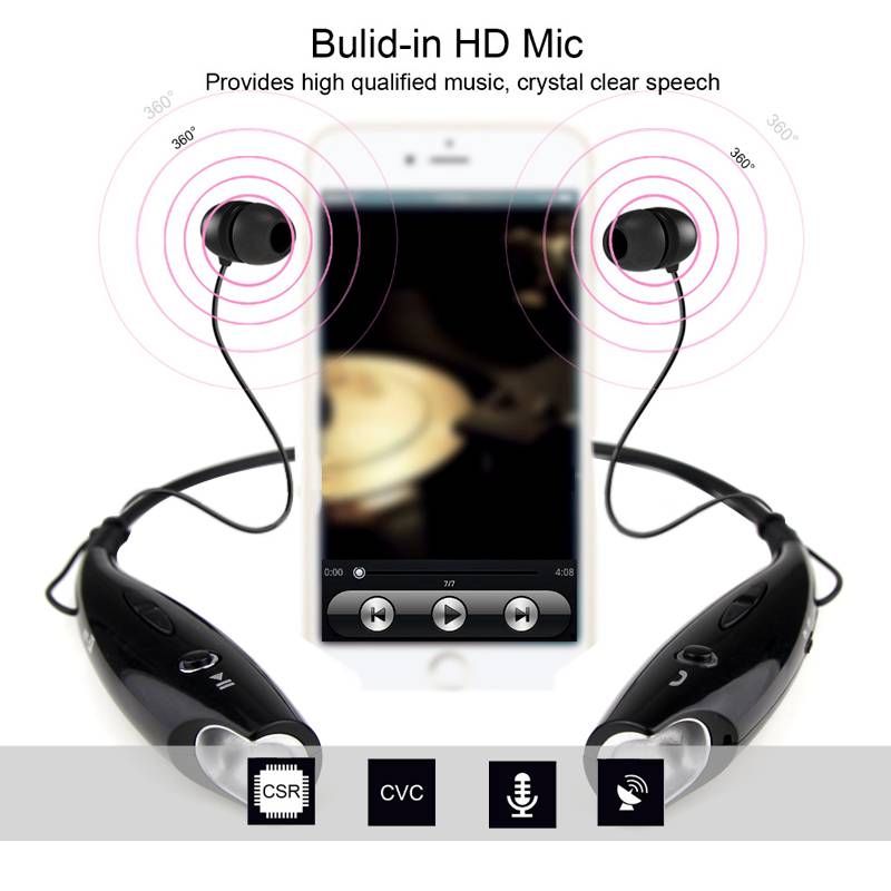 Wireless Phone Earpiece Sport Bleutooth In-Ear Headset Wireless Bluetooth Earphone With Stereo Microphone Laptop PC Headphones