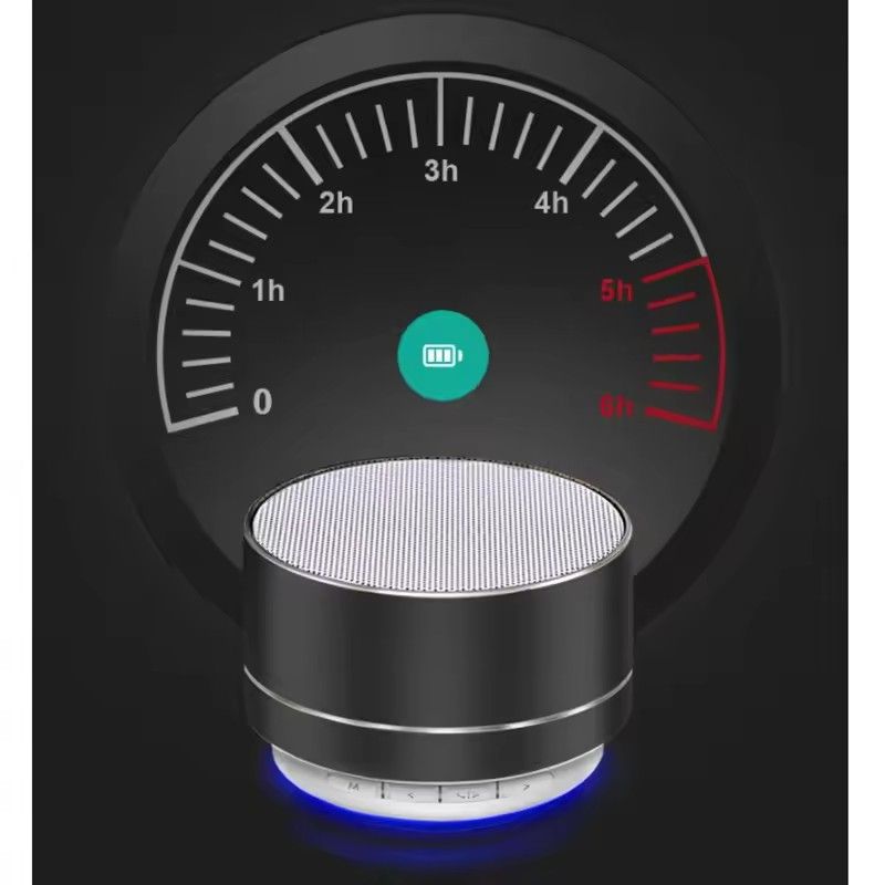 Metal Speaker Bluetooth Wireless Portable Car Audio Dazzling Crack LED Lights Subwoofer Support TF Card USB Charging For PC