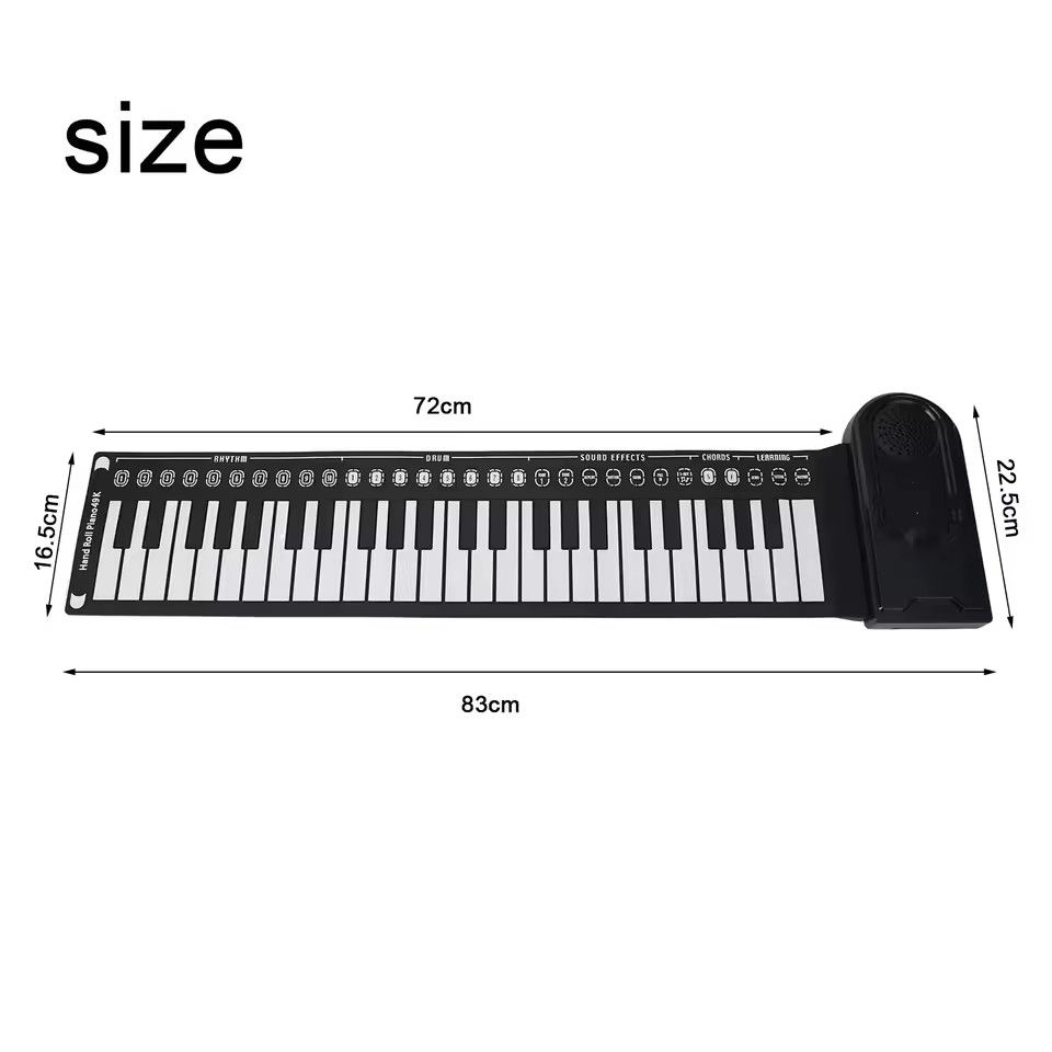 Foldable Roll Up Piano Roll Up Piano Piano Roll Up Soft Keyboard 49 Keys Electronic Organ Gifts Flexible Brand New