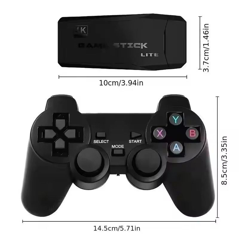 Game Stick With 25000 Retro Games For PS1/GBA 4K Video Game Console With 2.4G Wireless Controllers Portable TV Game Players