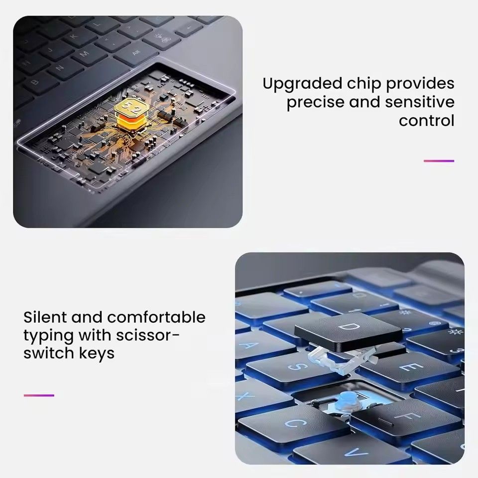 Wireless Bluetooth Keyboard For Microsoft Surface Pro 3 4 5 6 7/For Surface Pro 8 9 10 11 X Trackpad Slim Keyboard Type Cover Magnetic Connectivity Bluetooth Keyboard