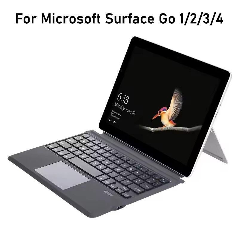 Detachable Wireless Bluetooth Keyboard with Trackpad For Microsoft Surface Go 4 3 2 1 Backlit Keyboard for Surface GO