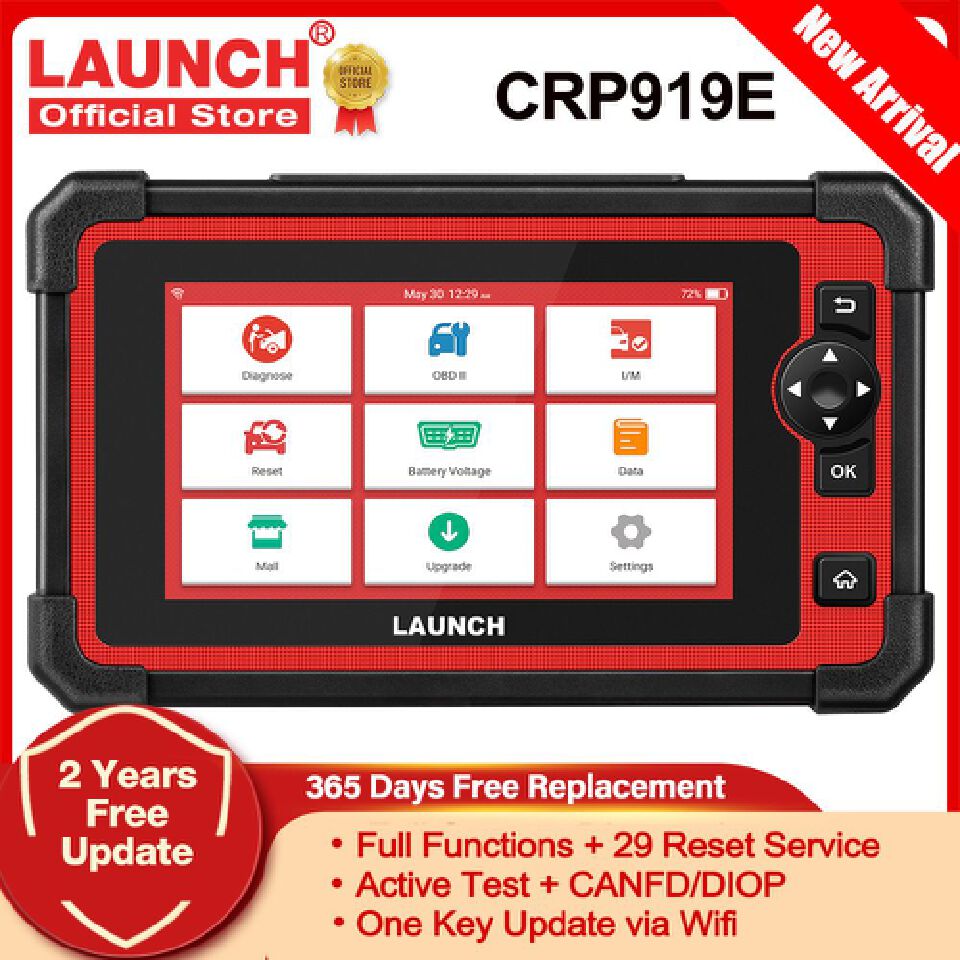 LAUNCH X431 CRP919E Full System Car Diagnostic Tools with 31+ Reset Service Auto OBD OBD2 Code Reader Scanner 2 Year Free Update