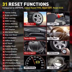 LAUNCH X431 CRP919E OBD Scanner Bi-directional Scan Tool with AF TPMS IMMO 29 Service All system Auto Diagnostic Tool CANFD DOIP