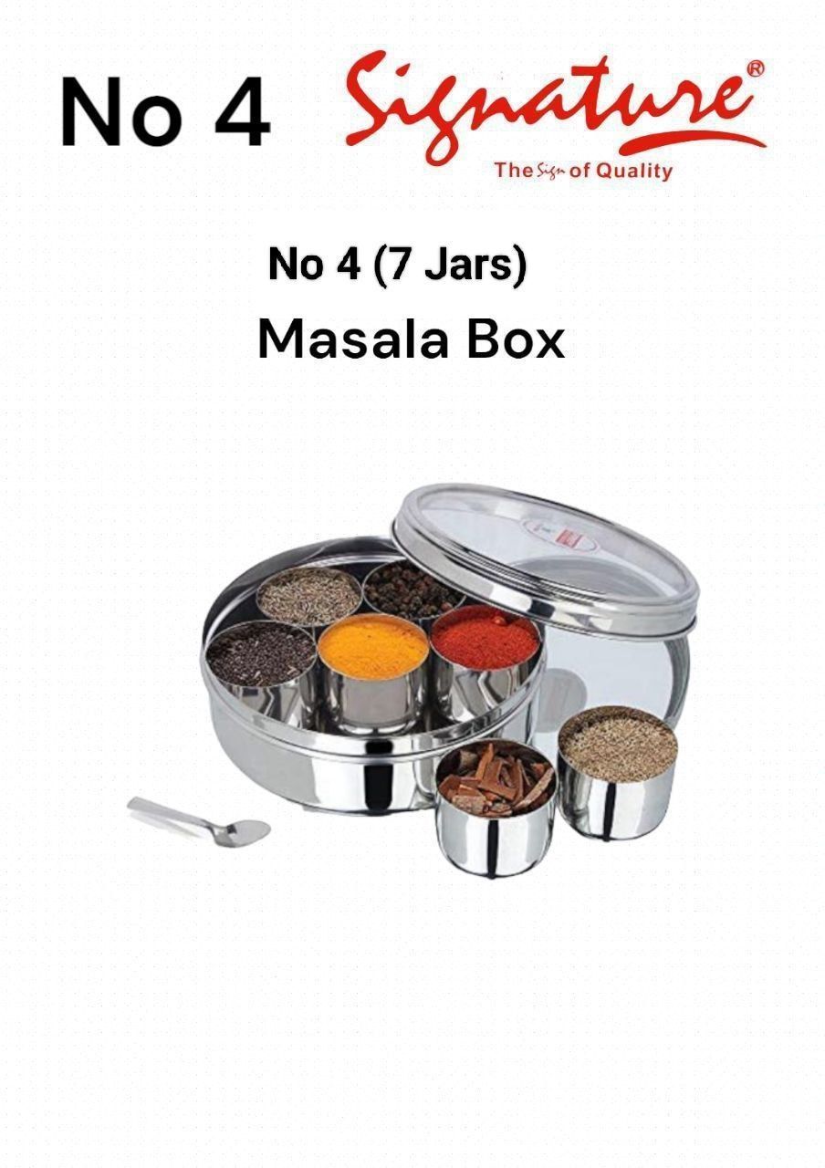 Masala box- stainless steel- 7 containers - high quality masala box/ sspice storage box