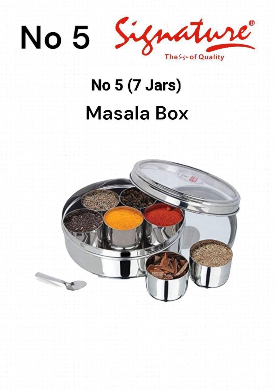 Masala box- stainless steel- 7 containers - high quality masala box/ sspice storage box