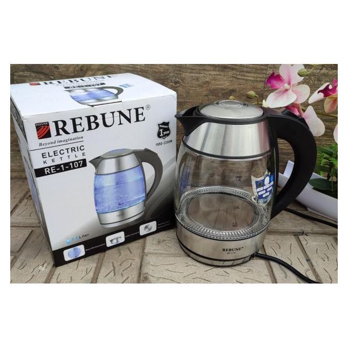 Rebune 1.8L ILLUMINATING AUTOMATIC GLASS ELECTRIC KETTLE