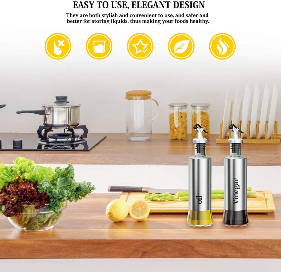 Oil dispenser braided with Stainless steel