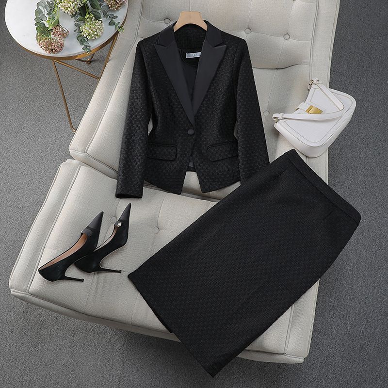 Wholesale  Spring Autumn Ladies Blazer Office Fashion Design Metal Buttons Women Suit Jacket