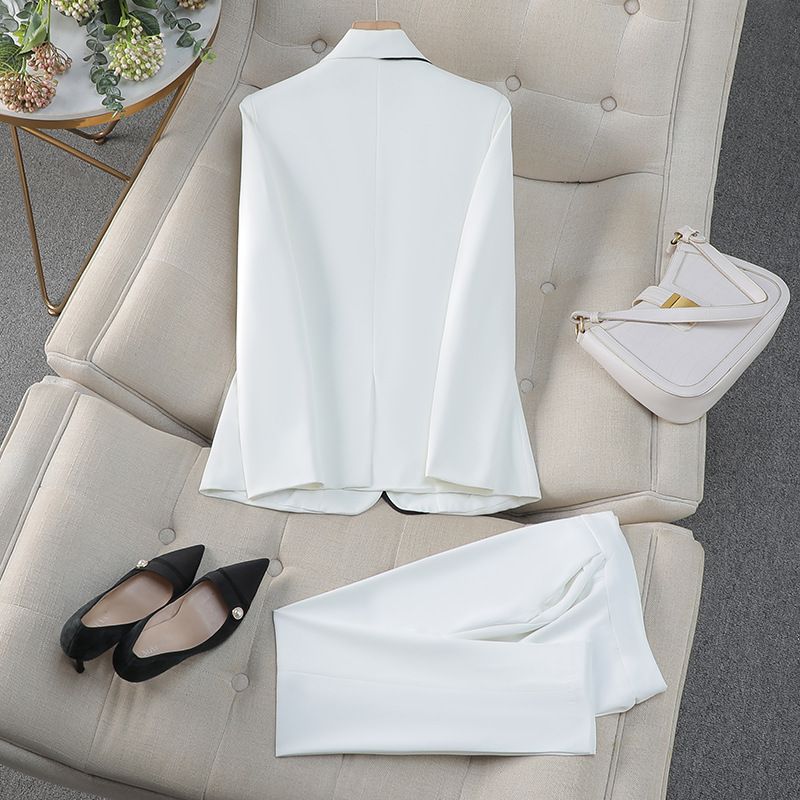 Autumn and winter long sleeve single breasted suit small fragrance coat women's clothing Women's Suits & Tuxedo