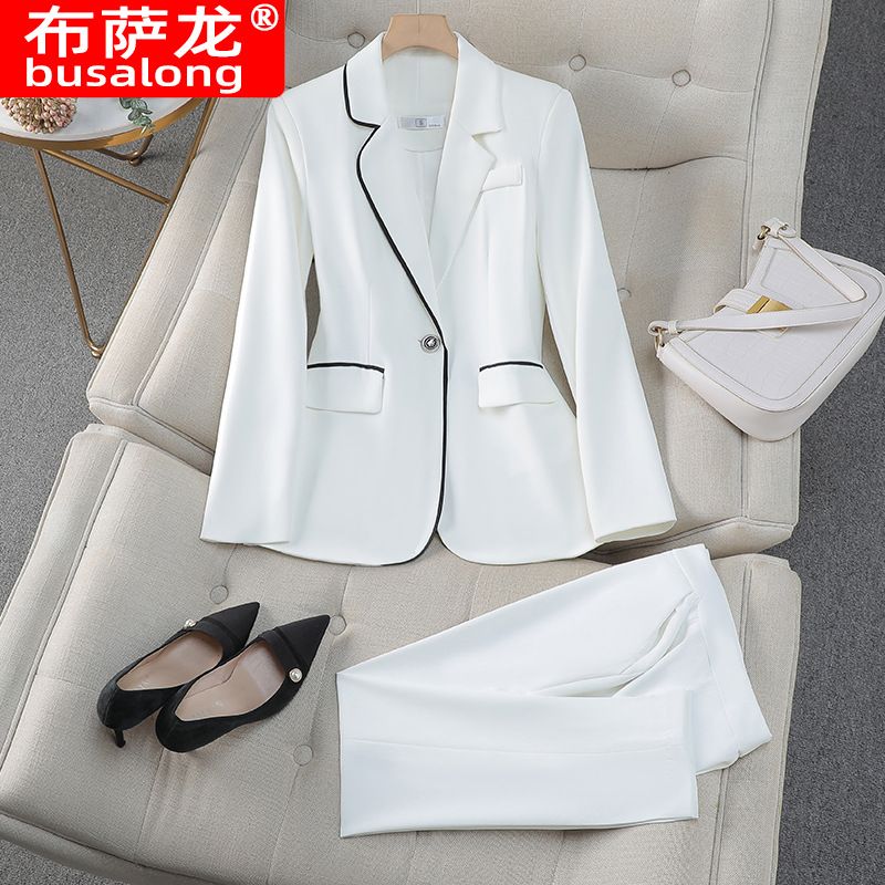 Autumn and winter long sleeve single breasted suit small fragrance coat women's clothing Women's Suits & Tuxedo