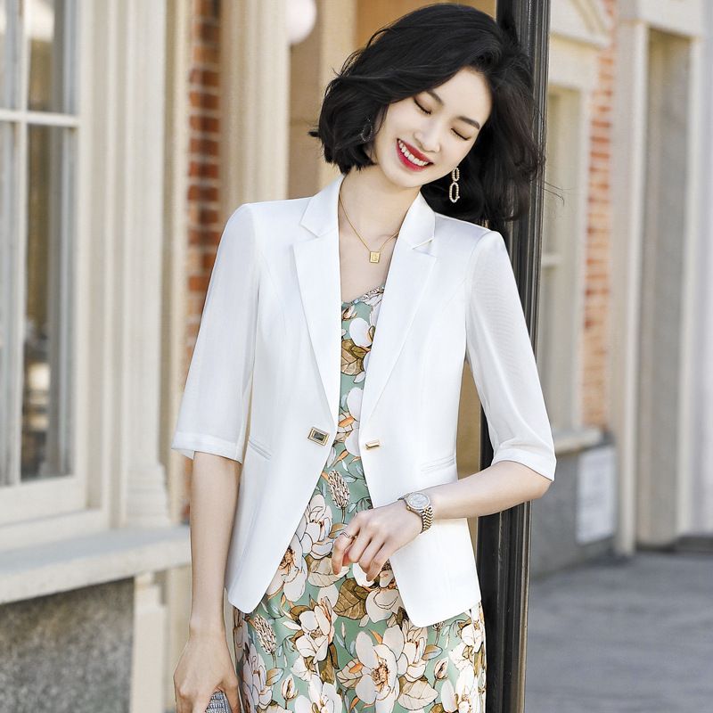 New high-quality solid color women's clothing, business temperament, suit jacket, office sales, party work clothes