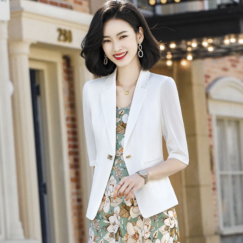 New high-quality solid color women's clothing, business temperament, suit jacket, office sales, party work clothes