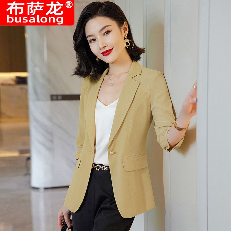 The manufacturer's business is women's fashion jackets, slim fit pants, and suit jackets. They wear formal suits in the office
