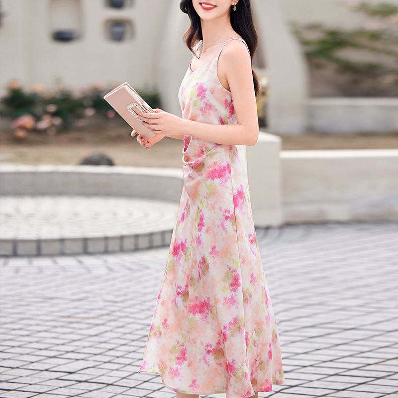 Custom New flower boho women's sexy for lady clothes dresses manufacturer short sleeve summer streetwear casual party midi dress