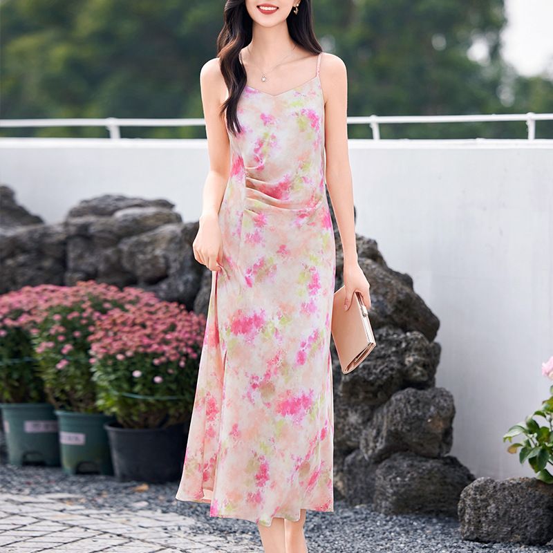 Custom New flower boho women's sexy for lady clothes dresses manufacturer short sleeve summer streetwear casual party midi dress