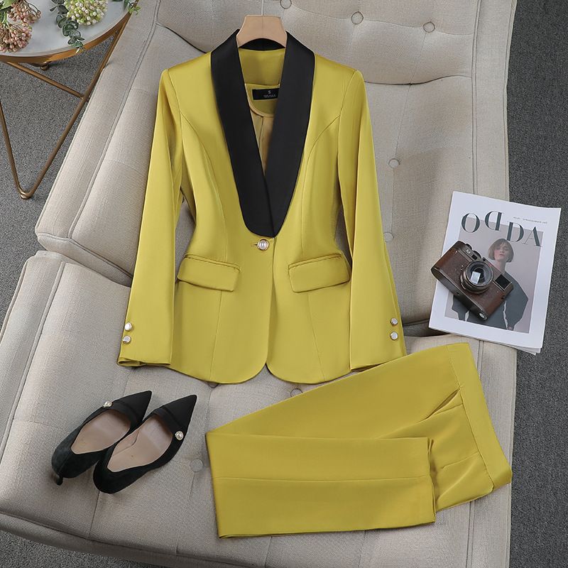 Elegant women clothing Ladies Tuxedo Pant Suit Business Formal Women Pants Suits Ladies Tuxedo Pant Suit Design For Women