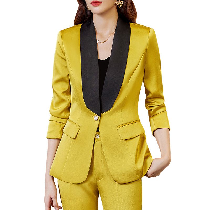 Elegant women clothing Ladies Tuxedo Pant Suit Business Formal Women Pants Suits Ladies Tuxedo Pant Suit Design For Women