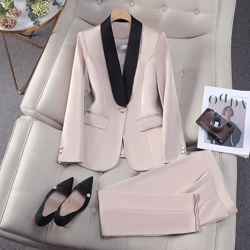 Elegant women clothing Ladies Tuxedo Pant Suit Business Formal Women Pants Suits Ladies Tuxedo Pant Suit Design For Women