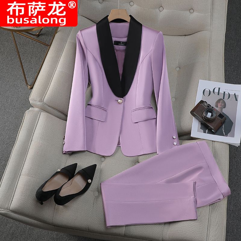 Elegant women clothing Ladies Tuxedo Pant Suit Business Formal Women Pants Suits Ladies Tuxedo Pant Suit Design For Women