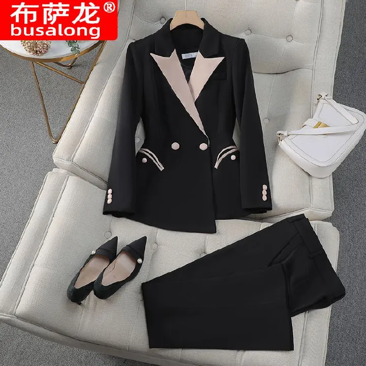 New Women'S Single Formal Office Wear For Women Ladies Tuxedo Pant Suit Design For Women