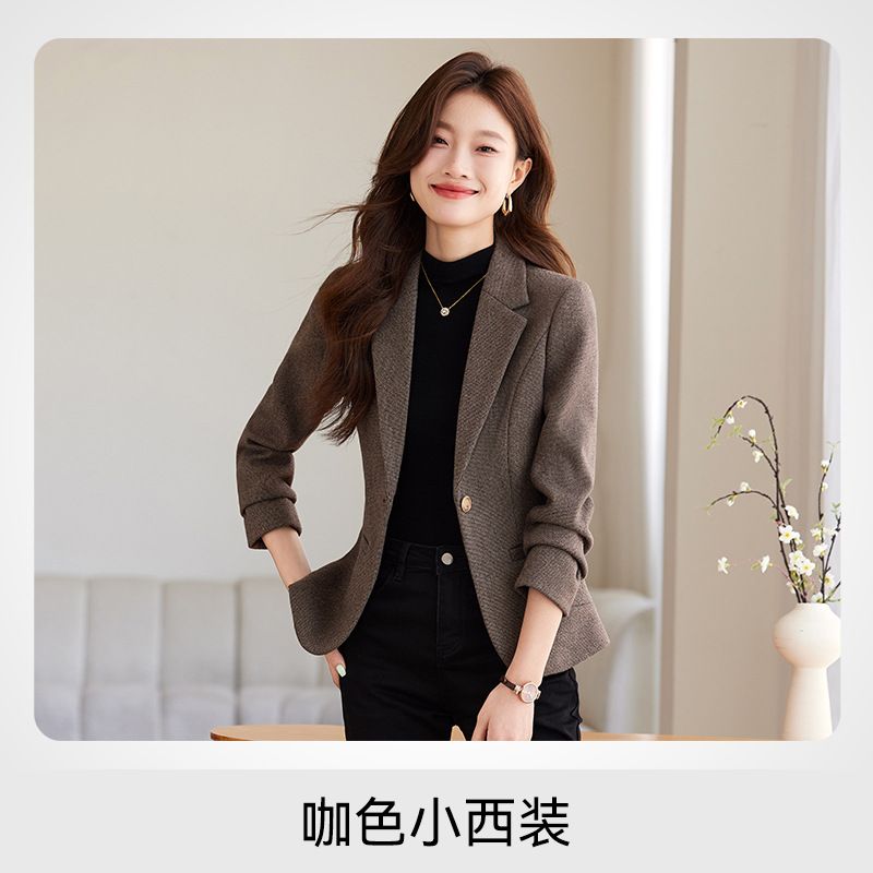 S-4XL Women's Long sleeved Professional Small Suit Formal Dress Women's Coat Work Suit