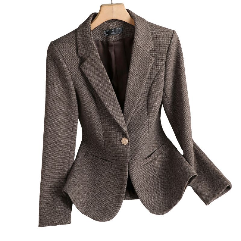 S-4XL Women's Long sleeved Professional Small Suit Formal Dress Women's Coat Work Suit