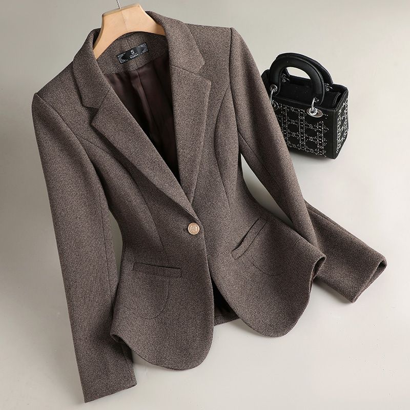 S-4XL Women's Long sleeved Professional Small Suit Formal Dress Women's Coat Work Suit