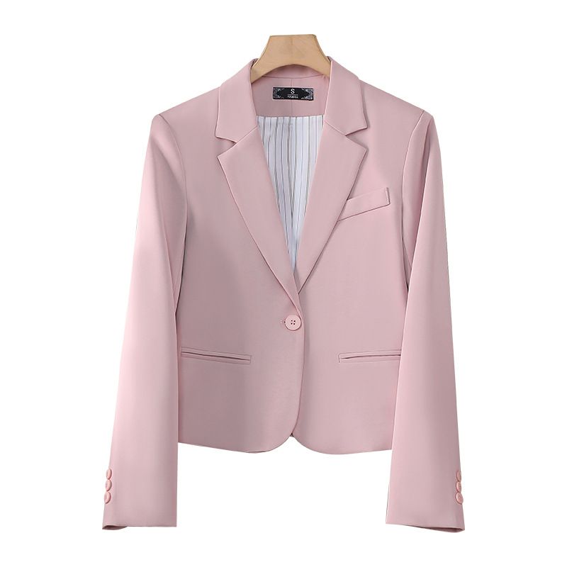 Wholesale Fashion Spring Autumn Ladies Blazer Suit Elegant Solid Color Lapel Collar Slim Fit Jackets Office Blazer For Women