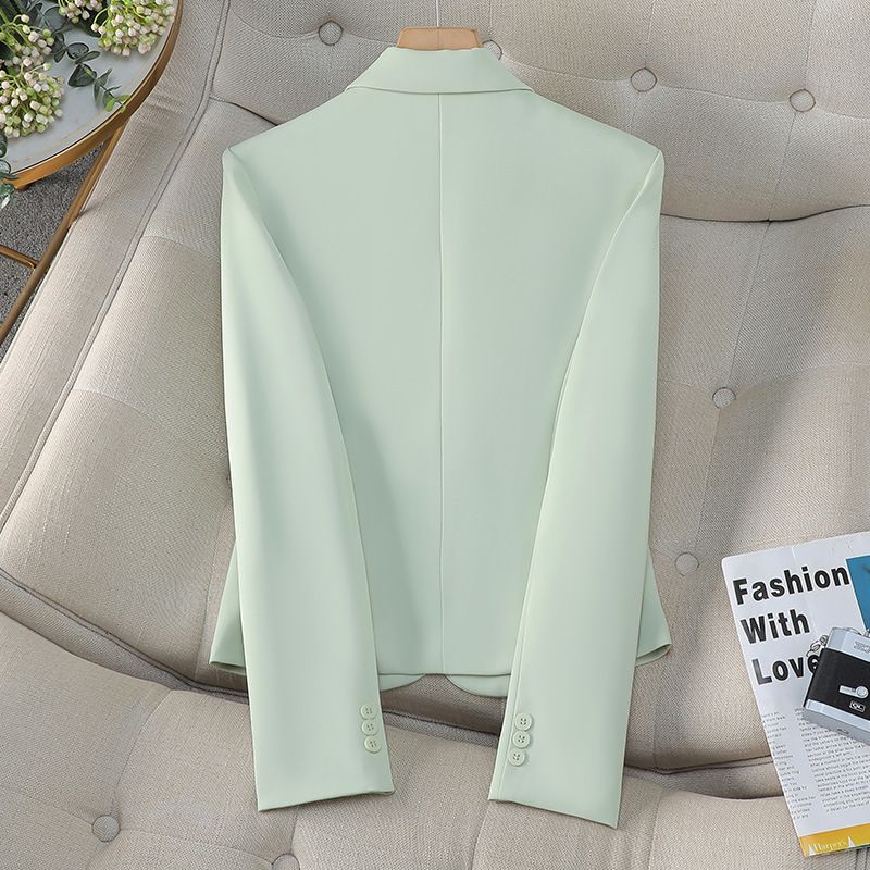 Wholesale Fashion Spring Autumn Ladies Blazer Suit Elegant Solid Color Lapel Collar Slim Fit Jackets Office Blazer For Women
