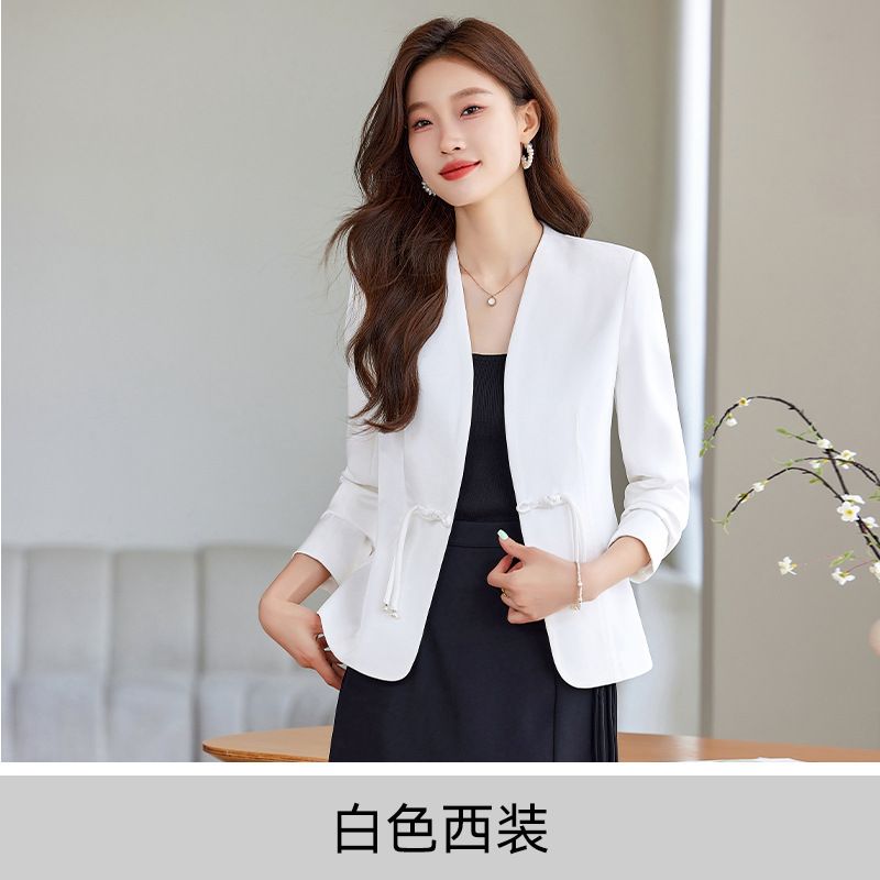 Chinese style spring/summer acetic acid short cut high-end temperament slimming suit jacket