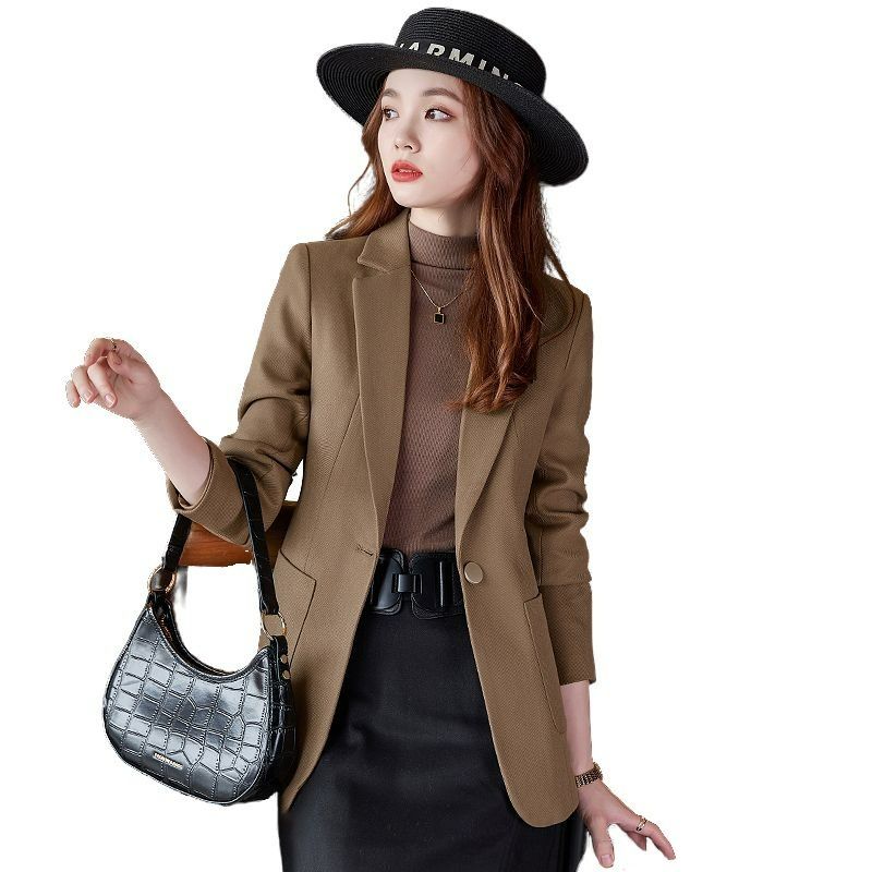 Early Spring Autumn New Women's Casual Blazers Korean Version Commuter Suit Blouse with Advanced Feeling Coat