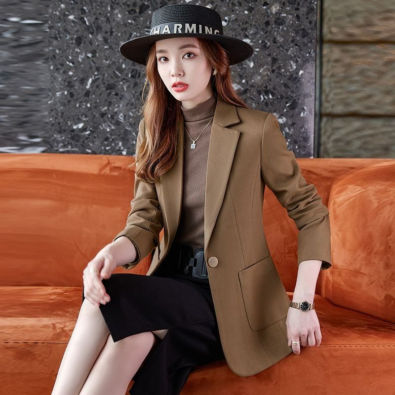 Early Spring Autumn New Women's Casual Blazers Korean Version Commuter Suit Blouse with Advanced Feeling Coat