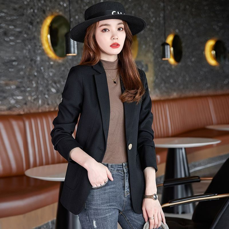 Early Spring Autumn New Women's Casual Blazers Korean Version Commuter Suit Blouse with Advanced Feeling Coat