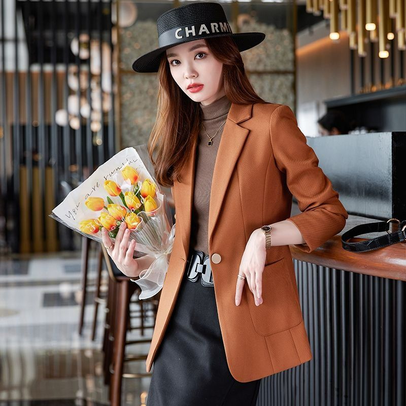 Early Spring Autumn New Women's Casual Blazers Korean Version Commuter Suit Blouse with Advanced Feeling Coat