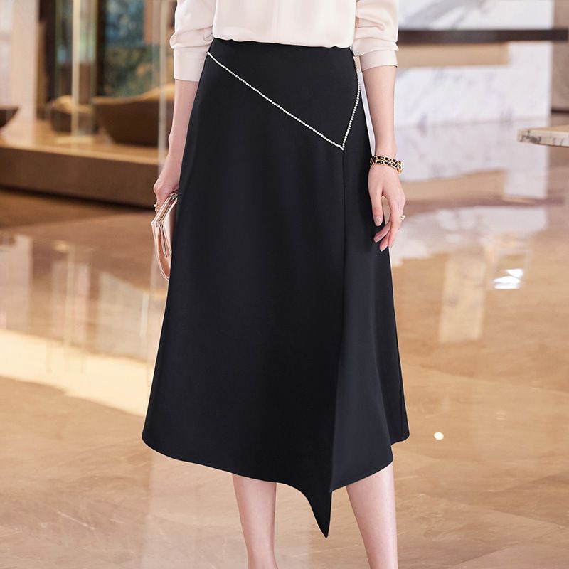 Grey professional shirt female new spring and autumn high-end dress chiffon top OL temperament overalls suit