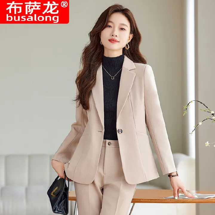 Business high-quality women's suit jacket slim fit suit pants set women's formal dress women's suit office clothing
