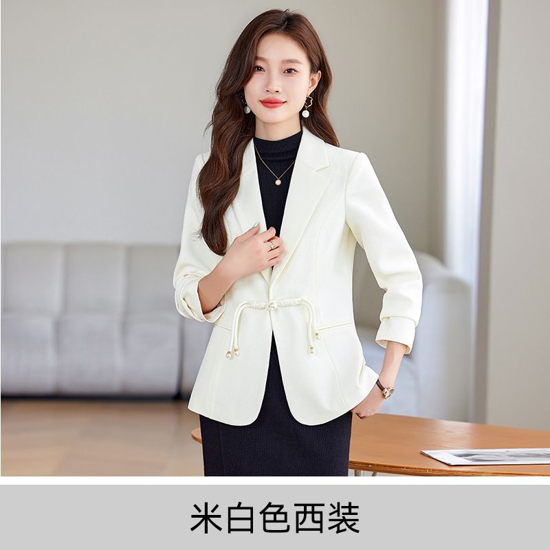 High end business women's sports jacket work clothes office fashion solid color long sleeved suit jacket work clothes