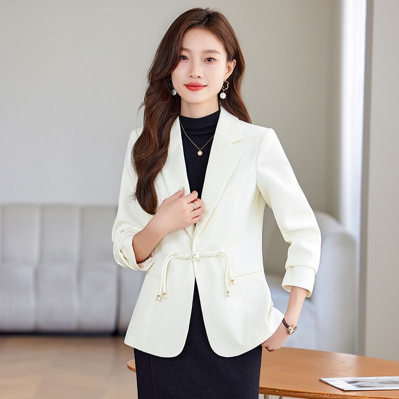 High end business women's sports jacket work clothes office fashion solid color long sleeved suit jacket work clothes