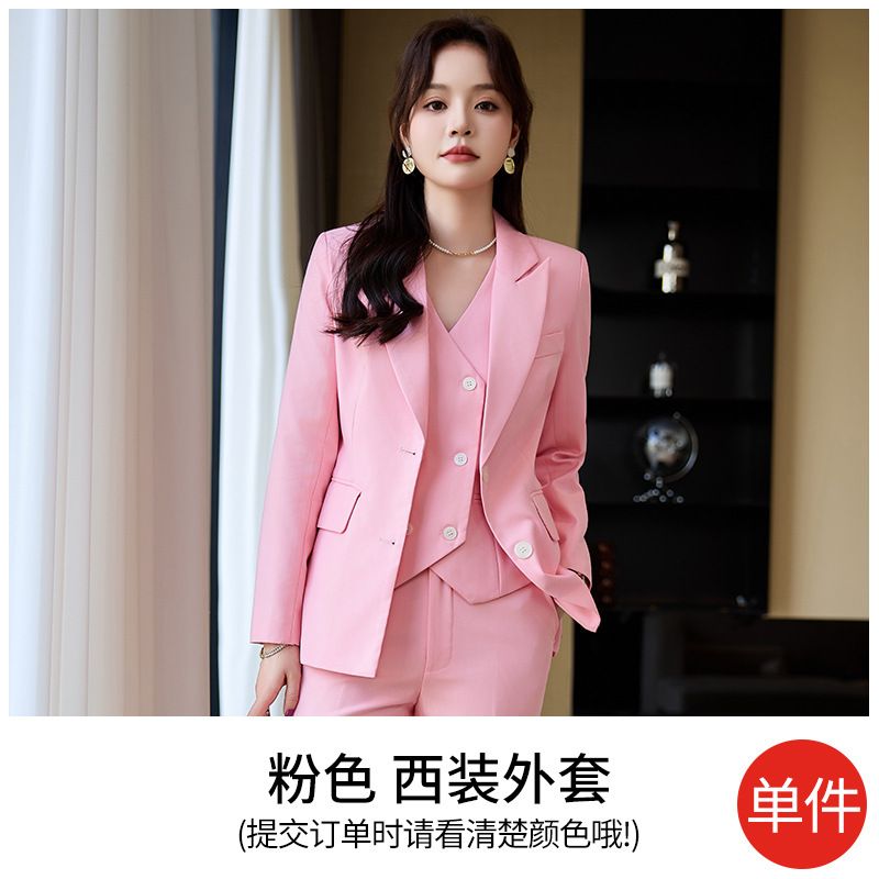 Factory Price Trajes Plus Size Ginger Female Two Pieces Professional Casual Women'S Suits & Tuxedo