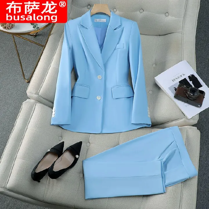 Factory Price Trajes Plus Size Ginger Female Two Pieces Professional Casual Women'S Suits & Tuxedo