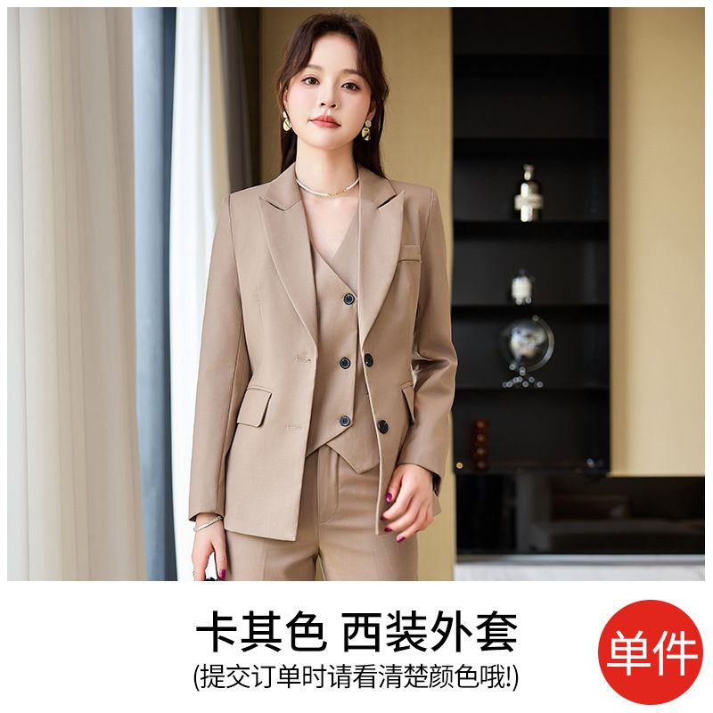 Factory Price Trajes Plus Size Ginger Female Two Pieces Professional Casual Women'S Suits & Tuxedo