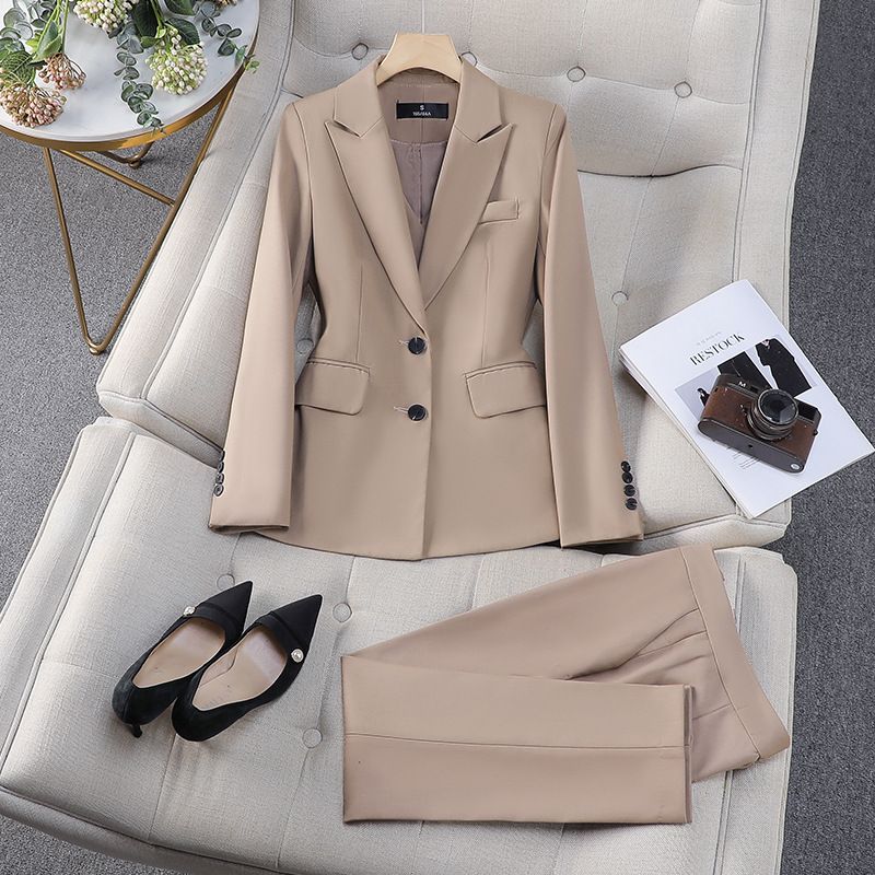 Factory Price Trajes Plus Size Ginger Female Two Pieces Professional Casual Women'S Suits & Tuxedo