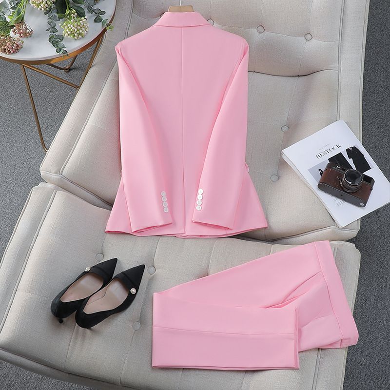 Factory Price Trajes Plus Size Ginger Female Two Pieces Professional Casual Women'S Suits & Tuxedo
