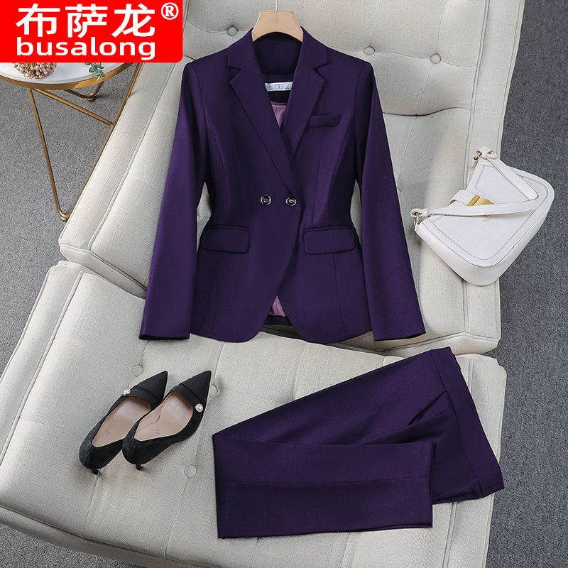 High end women's jacket, business office suit, jacket, pants, two-piece set for sales, white-collar formal suit, suit