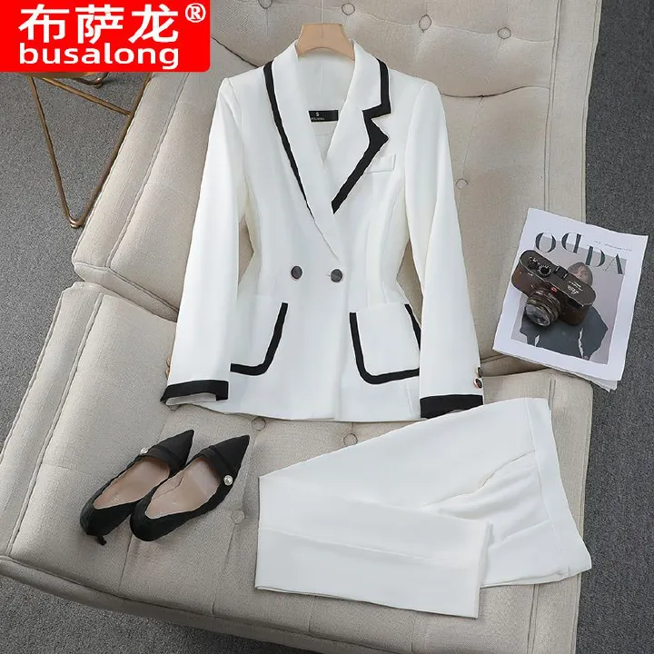 New Arrivals Ladies Elegant Solid Color Suits Set For Women Blazer And Pants Set Business Suits For Wome