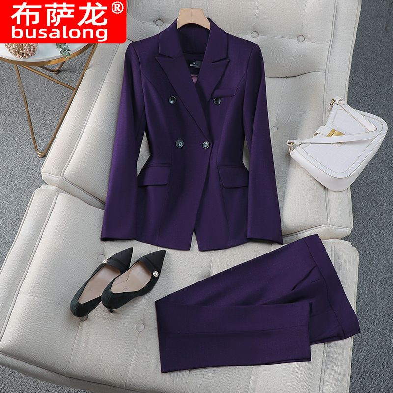Wholesale Plus Size Solid Color Women Sexy Formal Business Suits Office Ladies Suit Design