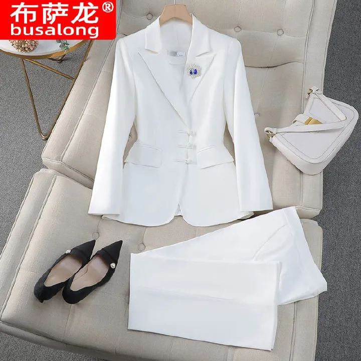 Business Suits For Women Fashion Slim Pants And Blazer Set Ladies Suits Office Wear Formal Suit