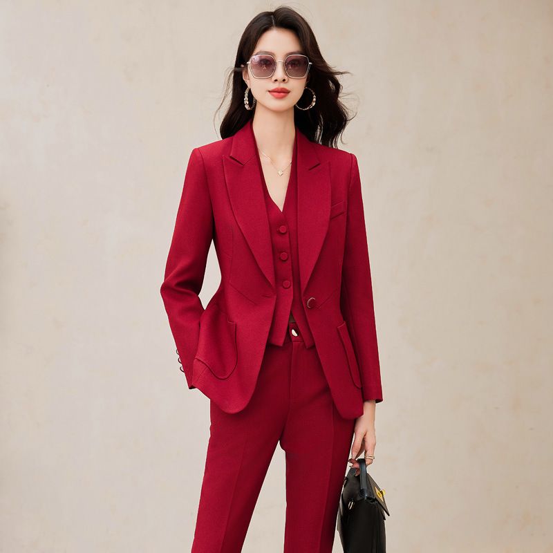 S-3XL New Arrival Women'S Single Formal Regular Fit Button Elegant Slim Business suits Women Windbreaker Suits Professional